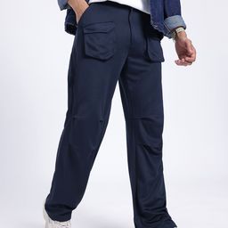 glitchez Men Statement Pocket Relaxed Fit Trousers-image-13