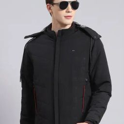 Monte Carlo Black Regular Fit Quilted Hooded Jacket-picture-0