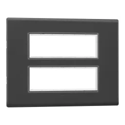 Legrand Cover Plate with Support Frame Allzy Matt Black 12 Module, 6813 19 (Pack of 10)-10