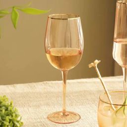 Pure Home and Living Brown Glass Ribbed Wine Glasses (0.25 L) - Set of 2-image-75