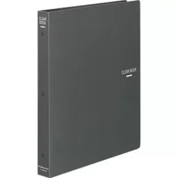 Kokuyo Φ23 mm A4 Portrait Dark Gray Refillable Clear Book, La-460DM-44