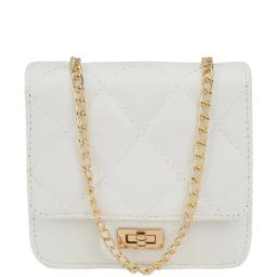 Globus White Quilted Small Sling Handbag-38