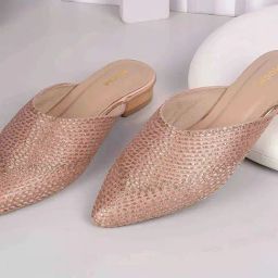 Mochi Women's Rose Gold Mule Shoes-image-87
