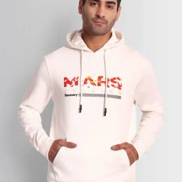Dcyphr Optic White Discovery Mars Calling Self-Design Fullength Sleeves Regular Fit Hoodie-image-52
