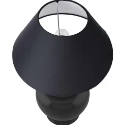 Homesake Black Ceramic Table Lamp with Cone Shade (Bulb Included) - Set of 1 image 3