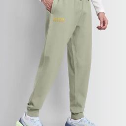 Dcyphr Green Mid Rise Decode Essentials Joggers-image-60