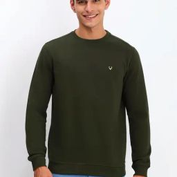 Allen Solly Green Cotton Regular Fit Sweatshirt-picture-44
