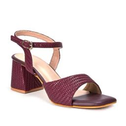 Scentra Women's Maroon Ankle Strap Sandals-picture-28