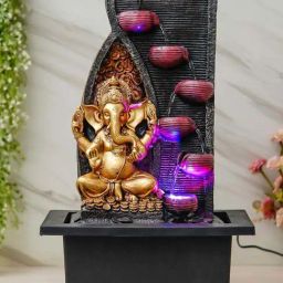 CHRONIKLE Brown Polyresin Ganesha 6 Step Indoor Water Fountain-picture-41