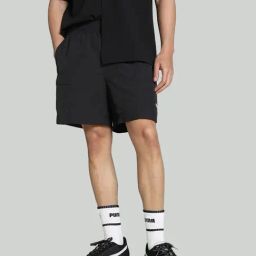 Puma Black Relaxed Fit Sports Shorts-image-96