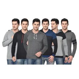 Vimal Jonney Multicolor Slim Fit T-Shirt (Pack of 6)-image-13