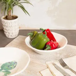 Home4U White Ceramic 22 cm Artichoke Bowl (0.9 L) - Set of 1-19