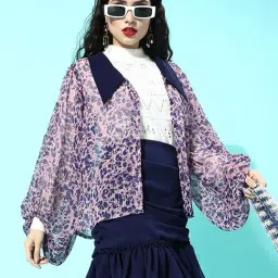 Anvi Be Yourself Purple & Blue Printed Shirt-image-51