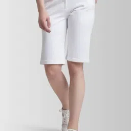 FableStreet White Regular Fit Shorts-picture-37