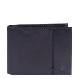 Spykar Black Textured Leather Bi-Fold Wallet for Men-9