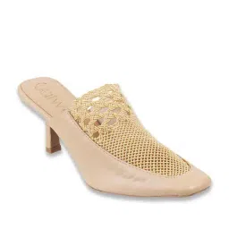 Catwalk Women's Beige Mule Stilettos-image-4
