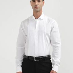 Tommy Hilfiger White Cotton Slim Fit Shirt-image-31