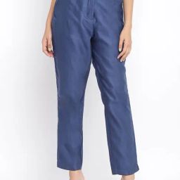 Fabindia Navy Regular Fit Pants-image-30