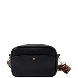 Accessorize London Black Solid Medium Sling Handbag-image-59
