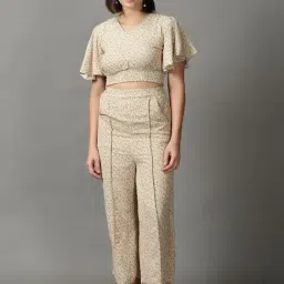 SHOWOFF Beige Printed Co-ord Set-picture-24
