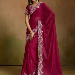 KALINI Embroidered Pure Georgette Saree-image-16