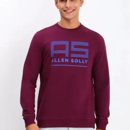 Allen Solly Purple Cotton Regular Fit Printed Sweatshirt-image-72