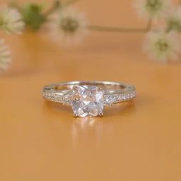 925 Silver 1.5 Ct Cushion Cut American Diamond Proposal Solitaire Ring for Women & Girls-image-60