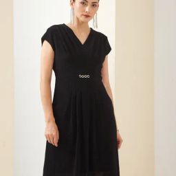 Latin Quarters Black Solid Dress-picture-15