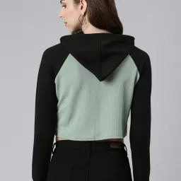 showoffff SHOWOFF Green & Black Color-Block Sweatshirt image 2