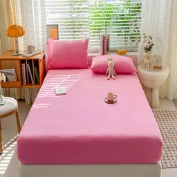 JC HOME Rose 140 TC Single Bedsheet with 1 Pillow Covers-picture-39