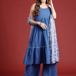 Anouk Empire Gotta Patti Pure Cotton Kurta with Palazzos & With Dupatta-picture-18