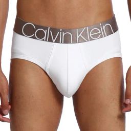 Calvin Klein White Cotton Regular Fit Logo Printed Briefs-image-15