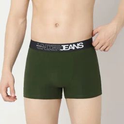 Underjeans By Spykar Assorted Cotton Regular Fit Trunks - Set Of 2-picture-22
