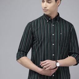 Arrow Pure Cotton Manhattan Slim Fit Button-Down Collar Striped Casual Shirt-image-12