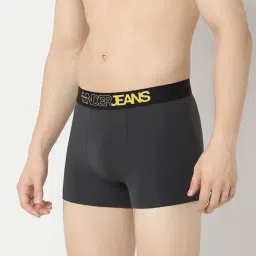 Underjeans By Spykar Assorted Cotton Regular Fit Trunks - Set Of 2 image 3