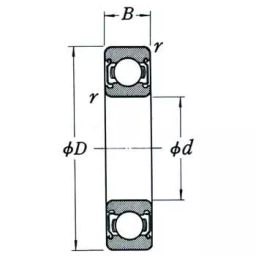 NSK Deep Groove Ball Bearing, Inner Dia 10 mm, Outer Dia 22 mm, Width 6 mm, 6900Z-image-3
