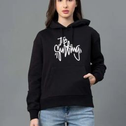 Mode By Red Tape Black Regular Fit Printed Hoodie-46