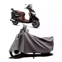 Auto Pearl Two Wheeler Cover with Bag for Hero Pleasure+ 110, Silver-picture-14