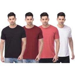 Color Capital Multicolored Regular Fit T-Shirt - Pack of 4-image-87