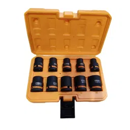 Ingco 10 Pcs 12.7 mm(1/2") deep impact socket set, HKISSD12101-15