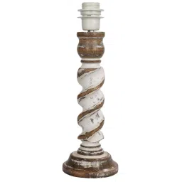 Homesake 'Signature Rustic Rope' White Wood Table Lamp with Cone Shade - Set of 1 image 4