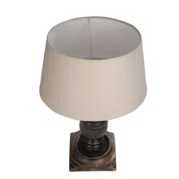 Homesake 'Rustic' Beige & Brown Wood Trophy Carved Table Lamp with Empire Shade - Set of 1 image 3