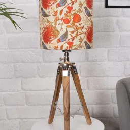 Homesake 'Modern' Multicolor Wood Table Lamp with Base - Set of 1 image 1