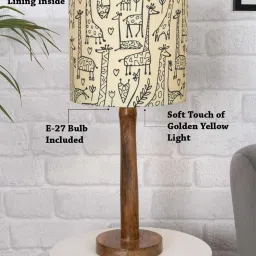 Homesake 'Modern' Multicolor Wood Table Lamp with Base - Set of 1 image 4