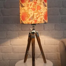 Homesake 'Modern' Multicolor Wood Table Lamp with Base - Set of 1 image 5