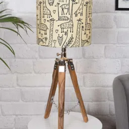 Homesake 'Modern' Multicolor Wood Table Lamp with Base - Set of 1 image 1