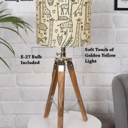 Homesake 'Modern' Multicolor Wood Table Lamp with Base - Set of 1 image 4