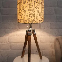 Homesake 'Modern' Multicolor Wood Table Lamp with Base - Set of 1 image 5