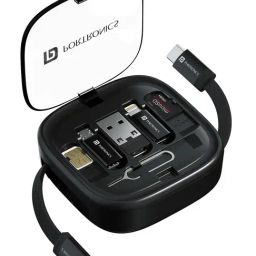 Portronics Black Multifunctional Fast Charging Data Cable Kit-41