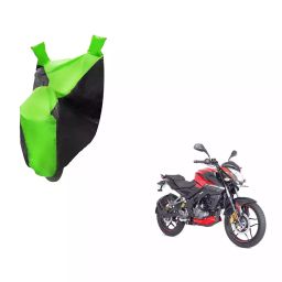 Auto Pearl Waterproof Two Wheeler Cover For Bajaj Pulsar NS 160 (Green & Black)-image-74
